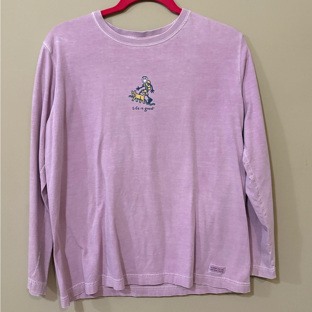 Life Is Good Lavender Long Sleeve Tee